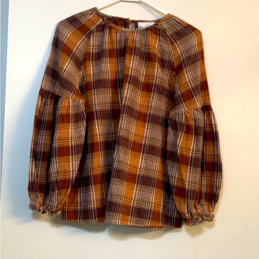 Plaid brown shirt